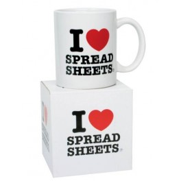 I Love Spreadsheets  Novelty Mug 